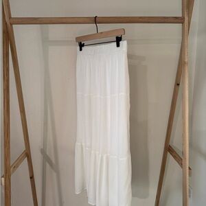Boho White Maxi Skirt